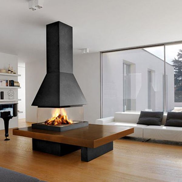 Gruppo Ceramico Cantoia, Novara - CAMINI: PERCHE' IL FUOCO E' PASSIONE: DESIGN SQUADRATO - centro stanza