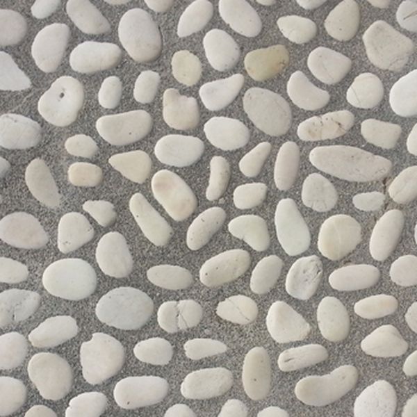 Gruppo Ceramico Cantoia, Novara - MOSAICO: CIOTTOLI DI FIUME bianchi
