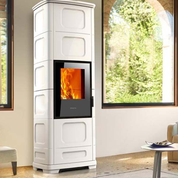 Gruppo Ceramico Cantoia, Novara - STUFE IBRIDE LEGNA E PELLET: STUFA IBRIDA INFINITY