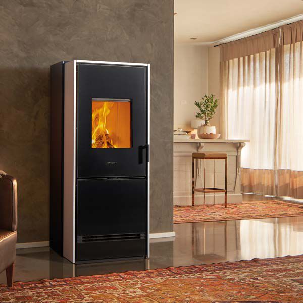Gruppo Ceramico Cantoia, Novara - STUFE IBRIDE LEGNA E PELLET: STUFA IBRIDA INFINITY