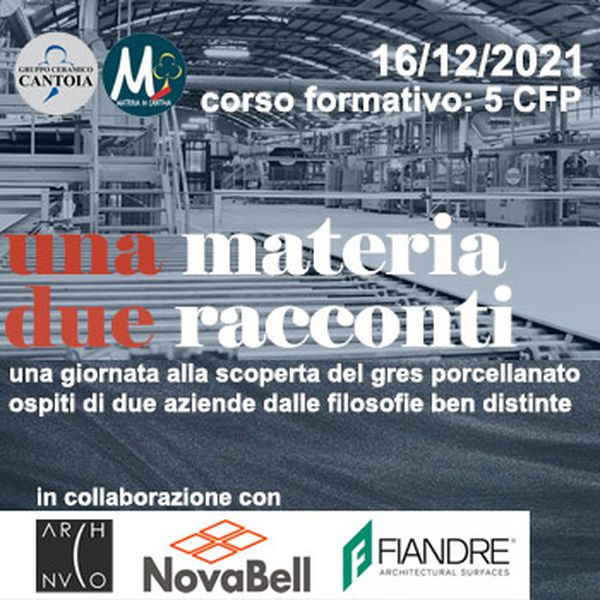 Gruppo Ceramico Cantoia, Novara - news e eventi: CORSO FORMATIVO ARCHITETTI / 5CFP